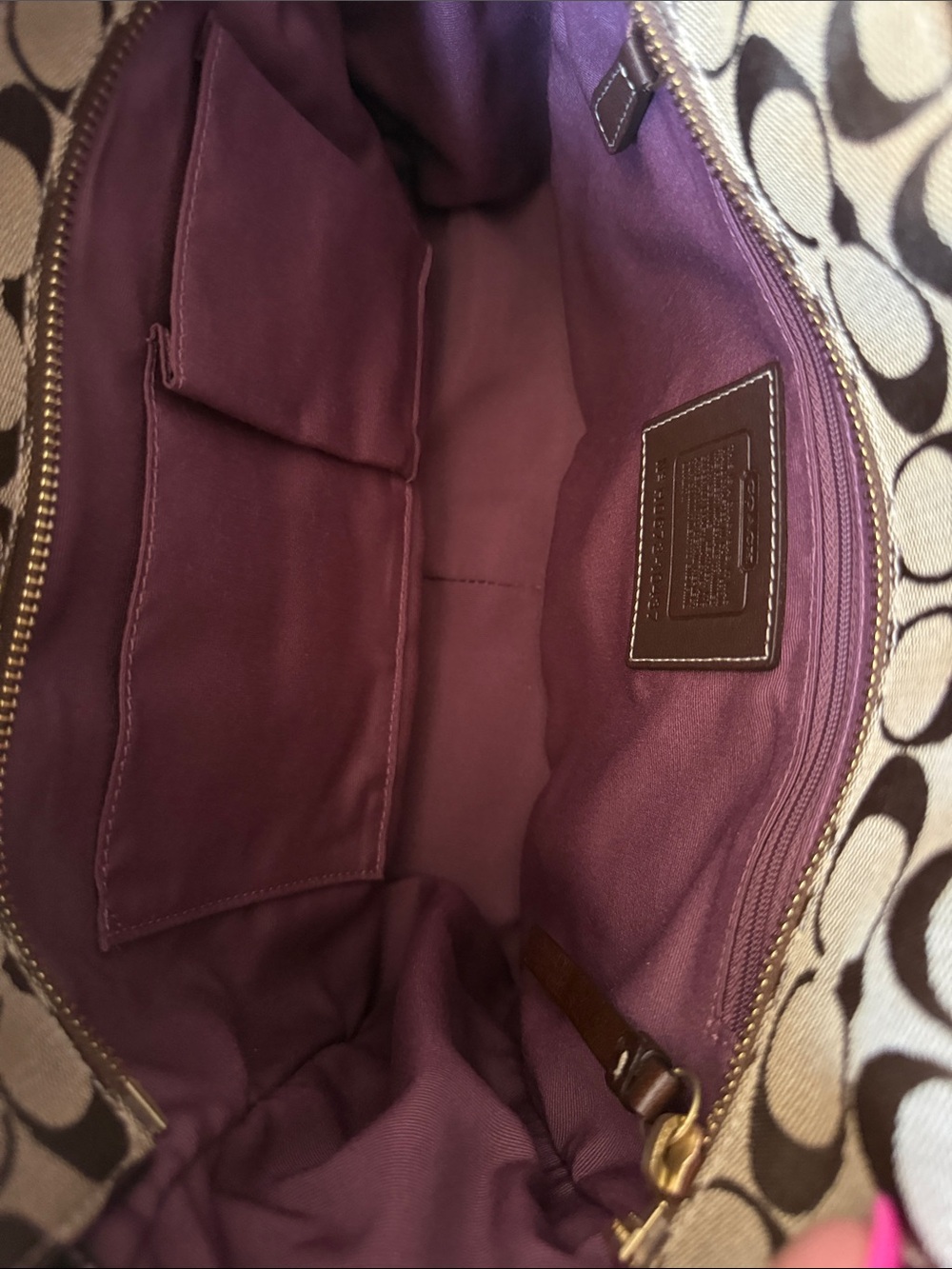 Coach Patchwork Tote in Brown, Pink, Gold, Tan & Cream - Picture 3 of 8